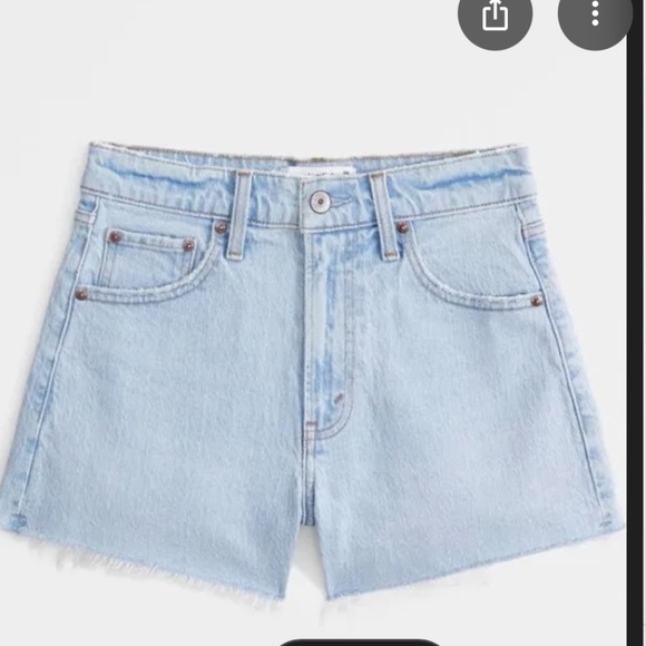 Abercrombie High Rise 90s Cutoff shorts in light Sz 26 - Picture 5 of 8